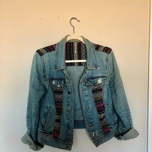 Distressed Free People Jean Jacket